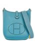 Evelyne TPM 16 In Togo Blue Jeans, front view